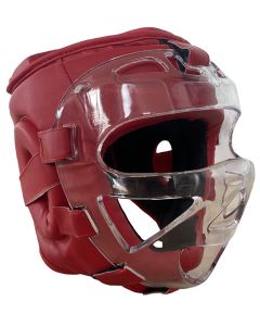 Hoofdbeschermer masker PU-rood