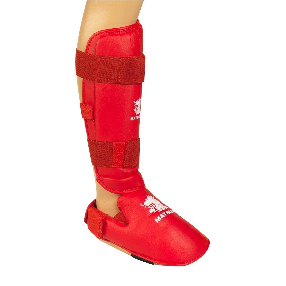 Scheen-en Wreefbeschermereef Karate Rood