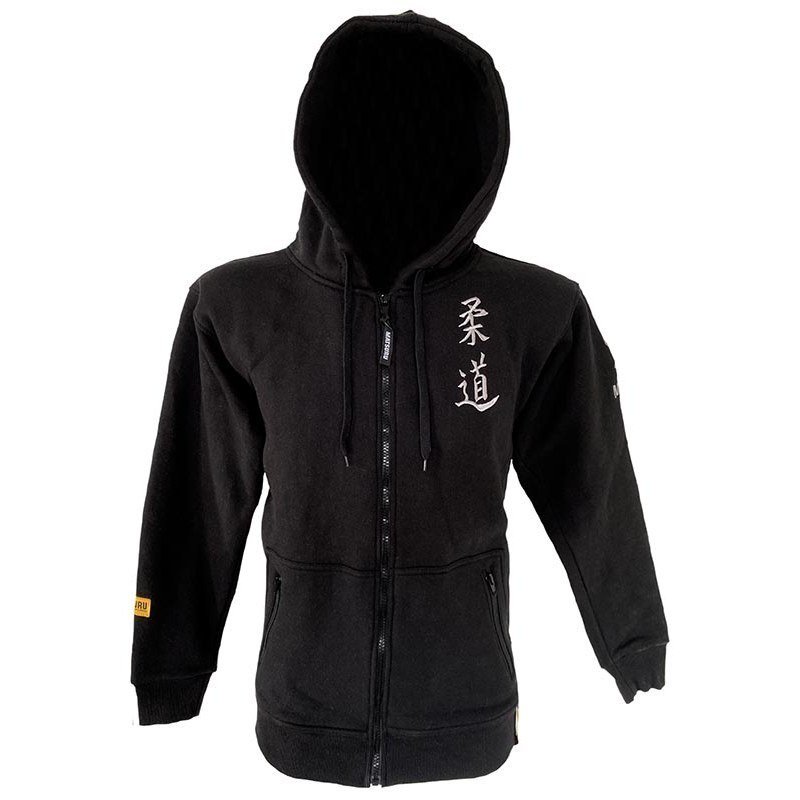 Judo Sweater Met Rits Zwart